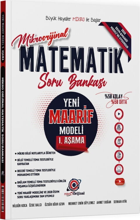 Orijinal Mikro TYT Matematik Maarif Modeli 1. Aşama Soru Bankası Orijinal Mikro TYT Matematik Maarif Modeli 1. Aşama Soru Bankası