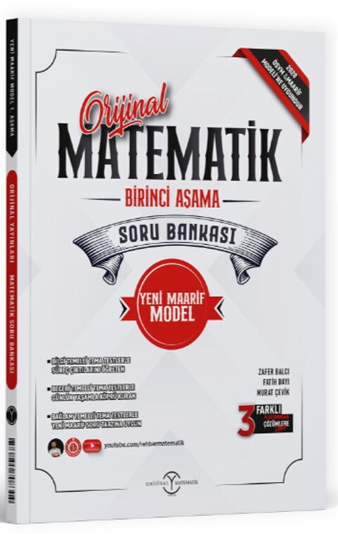 Orijinal Yayınları TYT Matematik 1. Aşama Maarif Modeli Soru Bankası Orijinal Yayınları TYT Matematik 1. Aşama Maarif Modeli Soru Bankası