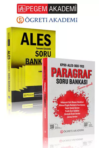 PEGEM AKADEMİ 2023 Ales Soru Bankası + KPSS ALES DGS YKS Paragraf Soru Bankası (2.Kitap)
