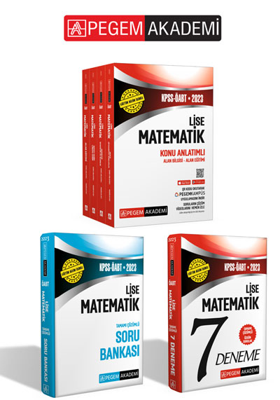 PEGEM AKADEMİ 2023 KPSS ÖABT Lise Matematik Öğretmenliği Konu+Soru+Deneme Seti (3.Kitap)