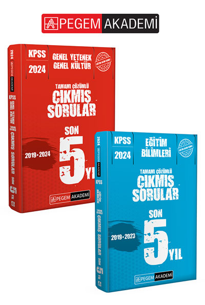 PEGEM AKADEMİ 2024 KPSS GY. GK. Çıkmış Son 5 Sınav +2024 KPSS Eğitim Bilimleri Çıkmış Son 5 Sınav Seti (2.Kitap) PEGEM AKADEMİ 2024 KPSS GY. GK. Çıkmış Son 5 Sınav +2024 KPSS Eğitim Bilimleri Çıkmış Son 5 Sınav Seti (2.Kitap)