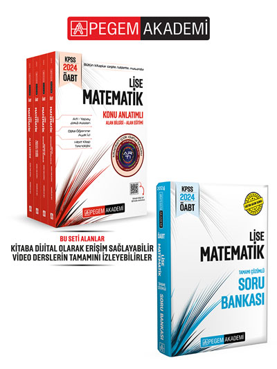 PEGEM AKADEMİ 2024 KPSS ÖABT Lise Matematik Konu Anlatımlı + 2024Lise Matematik Tamamı Çözümlü Soru Bankası Seti (2.Kitap) PEGEM AKADEMİ 2024 KPSS ÖABT Lise Matematik Konu Anlatımlı + 2024Lise Matematik Tamamı Çözümlü Soru Bankası Seti (2.Kitap)