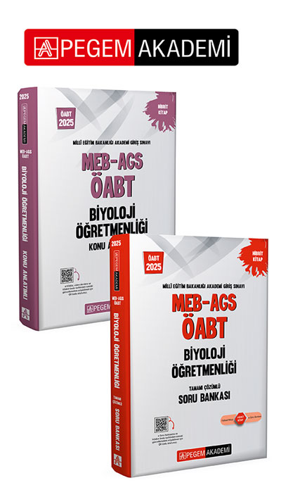 PEGEM AKADEMİ 2025 MEB-AGS-ÖABT Biyoloji Öğretmenliği Konu Anlatımlı + 2025 MEB-AGS-ÖABT Biyoloji Tamamı Çözümlü Soru Bankası Seti (2.Kitap) PEGEM AKADEMİ 2025 MEB-AGS-ÖABT Biyoloji Öğretmenliği Konu Anlatımlı + 2025 MEB-AGS-ÖABT Biyoloji Tamamı Çözümlü Soru Bankası Seti (2.Kitap)