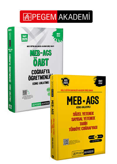 PEGEM AKADEMİ 2025 MEB-AGS-ÖABT Coğrafya Konu Anlatımlı + 2025 MEB - AGS Konu Anlatımlı Sözel Sayısal Yetenek Tarih Türkiye Coğrafyası Seti (2.Kitap) PEGEM AKADEMİ 2025 MEB-AGS-ÖABT Coğrafya Konu Anlatımlı + 2025 MEB - AGS Konu Anlatımlı Sözel Sayısal Yetenek Tarih Türkiye Coğrafyası Seti (2.Kitap)