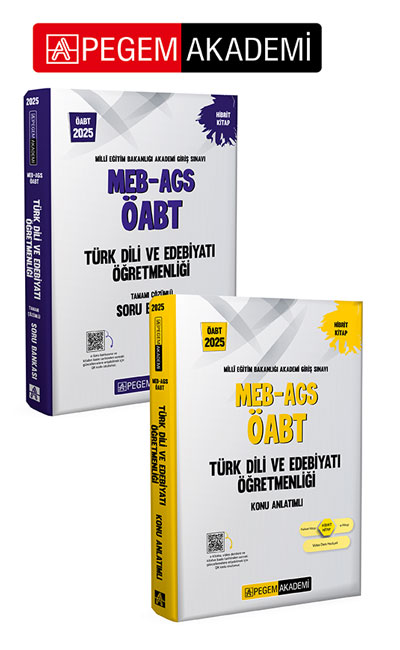 PEGEM AKADEMİ 2025 MEB-AGS-ÖABT Türk Dili ve Edebiyatı Öğretmenliği Konu Anlatımlı + 2025 MEB-AGS-ÖABT Türk Dili ve Edebiyat Tamamı Çözümlü Soru Bankası Seti (2.Kitap) PEGEM AKADEMİ 2025 MEB-AGS-ÖABT Türk Dili ve Edebiyatı Öğretmenliği Konu Anlatımlı + 2025 MEB-AGS-ÖABT Türk Dili ve Edebiyat Tamamı Çözümlü Soru Bankası Seti (2.Kitap)