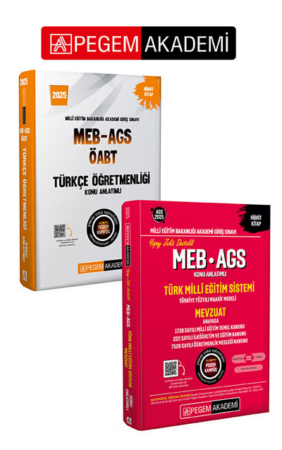 PEGEM AKADEMİ 2025 MEB-AGS-ÖABT Türkçe Öğretmenliği Konu Anlatımlı + 2025 MEB-AGS Konu Anlatımlı Türk Milli Eğitim Sistemi-Mevzuat Seti (2.Kitap) PEGEM AKADEMİ 2025 MEB-AGS-ÖABT Türkçe Öğretmenliği Konu Anlatımlı + 2025 MEB-AGS Konu Anlatımlı Türk Milli Eğitim Sistemi-Mevzuat Seti (2.Kitap)
