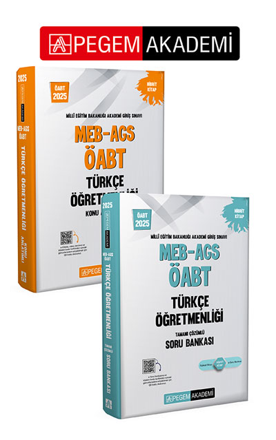 PEGEM AKADEMİ 2025 MEB-AGS-ÖABT Türkçe Öğretmenliği Konu Anlatımlı + 2025 MEB-AGS-ÖABT Türkçe Tamamı Çözümlü Soru Bankası Seti (2.Kitap) PEGEM AKADEMİ 2025 MEB-AGS-ÖABT Türkçe Öğretmenliği Konu Anlatımlı + 2025 MEB-AGS-ÖABT Türkçe Tamamı Çözümlü Soru Bankası Seti (2.Kitap)
