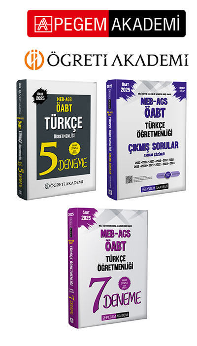 PEGEM AKADEMİ 2025 MEB AGS ÖABT Türkçe Öğretmenliği Tamamı Çözümlü 5 Deneme+ 2025 MEB-AGS-ÖABT Türkçe Öğretmenliği Tamamı Çözümlü 7 Deneme + 2025 MEB-AGS-ÖABT Türkçe Öğretmenliği Tamamı Çözümü Çıkmış Sorular Seti (3.K PEGEM AKADEMİ 2025 MEB AGS ÖABT Türkçe Öğretmenliği Tamamı Çözümlü 5 Deneme+ 2025 MEB-AGS-ÖABT Türkçe Öğretmenliği Tamamı Çözümlü 7 Deneme + 2025 MEB-AGS-ÖABT Türkçe Öğretmenliği Tamamı Çözümü Çıkmış Sorular Seti (3.K