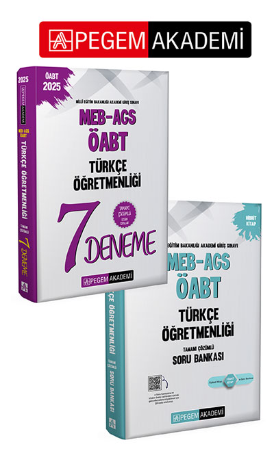 PEGEM AKADEMİ 2025 MEB-AGS-ÖABT Türkçe Öğretmenliği Tamamı Çözümlü 7 Deneme + 2025 MEB-AGS-ÖABT Türkçe Öğretmenliği Tamamı Çözümlü Soru Bankası Seti (2.Kitap) PEGEM AKADEMİ 2025 MEB-AGS-ÖABT Türkçe Öğretmenliği Tamamı Çözümlü 7 Deneme + 2025 MEB-AGS-ÖABT Türkçe Öğretmenliği Tamamı Çözümlü Soru Bankası Seti (2.Kitap)