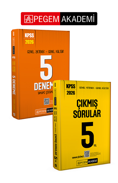 PEGEM AKADEMİ 2026 KPSS Genel Yetenek Genel Kültür Tamamı Çözümlü Çıkmış Sorular 5 Yıl + 2026 KPSS Genel Yetenek Genel Kültür Tamamı Çözümlü 5 Deneme Seti (2.Kitap) PEGEM AKADEMİ 2026 KPSS Genel Yetenek Genel Kültür Tamamı Çözümlü Çıkmış Sorular 5 Yıl + 2026 KPSS Genel Yetenek Genel Kültür Tamamı Çözümlü 5 Deneme Seti (2.Kitap)