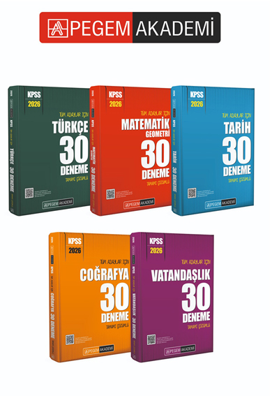 PEGEM AKADEMİ 2026 KPSS Tüm Adaylar İçin 150 Deneme Seti (5.Kitap) PEGEM AKADEMİ 2026 KPSS Tüm Adaylar İçin 150 Deneme Seti (5.Kitap)