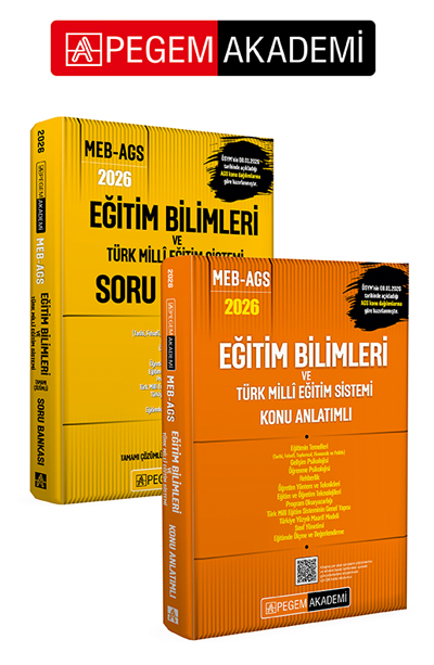PEGEM AKADEMİ 2026 MEB AGS Eğitim Bilimleri ve Türk Milli Eğitim Sistemi Konu Anlatımlı + 2026 MEB AGS Eğitim Bilimleri ve Türk Milli Eğitim Sistemi Tamamı Çözümlü Soru Bankası Seti (2.Kitap) PEGEM AKADEMİ 2026 MEB AGS Eğitim Bilimleri ve Türk Milli Eğitim Sistemi Konu Anlatımlı + 2026 MEB AGS Eğitim Bilimleri ve Türk Milli Eğitim Sistemi Tamamı Çözümlü Soru Bankası Seti (2.Kitap)