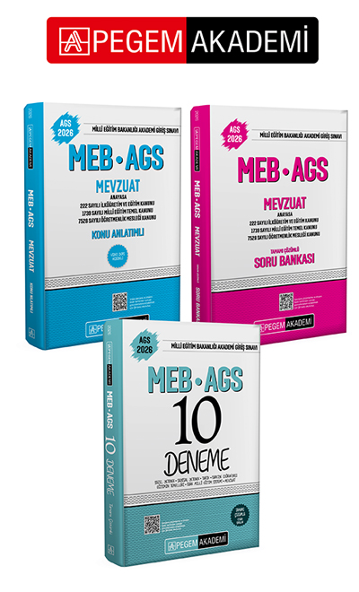 PEGEM AKADEMİ 2026 MEB-AGS Konu Anlatımlı Mevzuat + 2026 MEB-AGS Soru Bankası Tamamı Çözümlü Mevzuat + 2026 MEB AGS Tamamı Çözümlü 10 Deneme Seti (3.Kitap) PEGEM AKADEMİ 2026 MEB-AGS Konu Anlatımlı Mevzuat + 2026 MEB-AGS Soru Bankası Tamamı Çözümlü Mevzuat + 2026 MEB AGS Tamamı Çözümlü 10 Deneme Seti (3.Kitap)