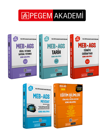 PEGEM AKADEMİ 2026 MEB-AGS Konu Anlatımlı Seti (5.Kitap) PEGEM AKADEMİ 2026 MEB-AGS Konu Anlatımlı Seti (5.Kitap)