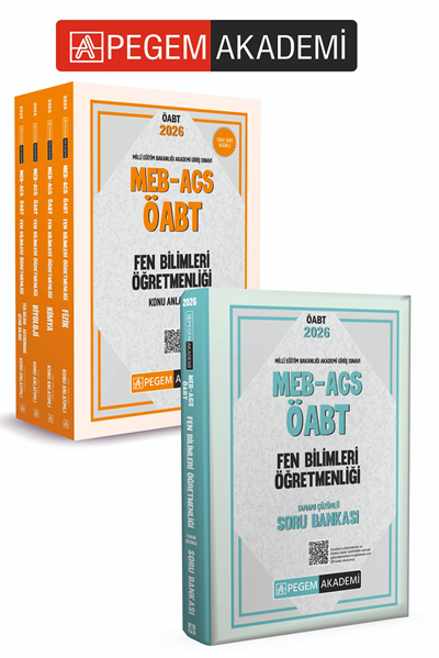 PEGEM AKADEMİ 2026 MEB AGS ÖABT Fen Bilimleri Öğretmenliği Konu Anlatımlı Modüler Set (4 Kitap) + 2026 MEB AGS ÖABT Fen Bilimleri Öğretmenliği Tamamı Çözümlü Soru Bankası Seti (5.Kitap) PEGEM AKADEMİ 2026 MEB AGS ÖABT Fen Bilimleri Öğretmenliği Konu Anlatımlı Modüler Set (4 Kitap) + 2026 MEB AGS ÖABT Fen Bilimleri Öğretmenliği Tamamı Çözümlü Soru Bankası Seti (5.Kitap)
