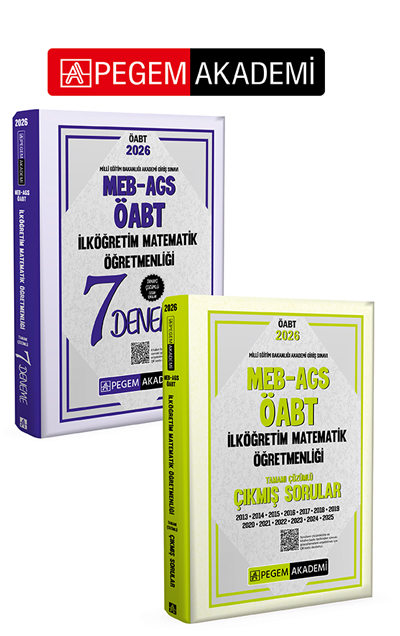 PEGEM AKADEMİ 2026 MEB AGS ÖABT İlköğretim Matematik Öğretmenliği Tamamı Çözümlü Çıkmış Sorular + 2026 MEB AGS ÖABT İlköğretim Matematik Öğretmenliği Tamamı Çözümlü 7 Deneme Seti (2.Kitap) PEGEM AKADEMİ 2026 MEB AGS ÖABT İlköğretim Matematik Öğretmenliği Tamamı Çözümlü Çıkmış Sorular + 2026 MEB AGS ÖABT İlköğretim Matematik Öğretmenliği Tamamı Çözümlü 7 Deneme Seti (2.Kitap)