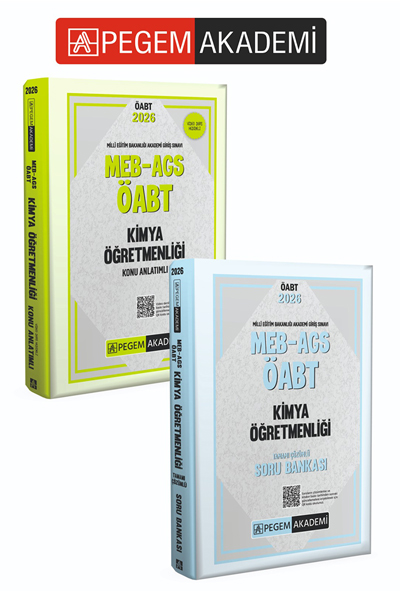 PEGEM AKADEMİ 2026 MEB AGS ÖABT Kimya Öğretmenliği Konu Anlatımlı + 2026 MEB AGS ÖABT Kimya Öğretmenliği Tamamı Çözümlü Soru Bankası Seti (2.Kitap) PEGEM AKADEMİ 2026 MEB AGS ÖABT Kimya Öğretmenliği Konu Anlatımlı + 2026 MEB AGS ÖABT Kimya Öğretmenliği Tamamı Çözümlü Soru Bankası Seti (2.Kitap)