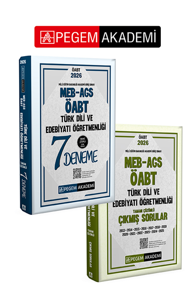 PEGEM AKADEMİ 2026 MEB AGS ÖABT Türk Dili Ve Edebiyatı Öğretmenliği Tamamı Çözümlü 7 Deneme + 2026 MEB AGS ÖABT Türk Dili ve Edebiyatı Öğretmenliği Tamamı Çözümlü Çıkmış Sorular Seti (2.Kitap)
