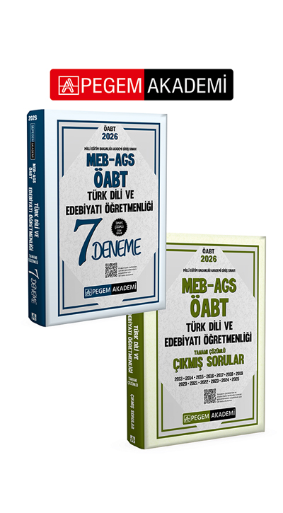 PEGEM AKADEMİ 2026 MEB AGS ÖABT Türk Dili ve Edebiyatı Öğretmenliği Tamamı Çözümlü Çıkmış Sorular + 2026 MEB AGS ÖABT Türk Dili Ve Edebiyatı Öğretmenliği Tamamı Çözümlü 7 Deneme Seti (2.Kitap) PEGEM AKADEMİ 2026 MEB AGS ÖABT Türk Dili ve Edebiyatı Öğretmenliği Tamamı Çözümlü Çıkmış Sorular + 2026 MEB AGS ÖABT Türk Dili Ve Edebiyatı Öğretmenliği Tamamı Çözümlü 7 Deneme Seti (2.Kitap)