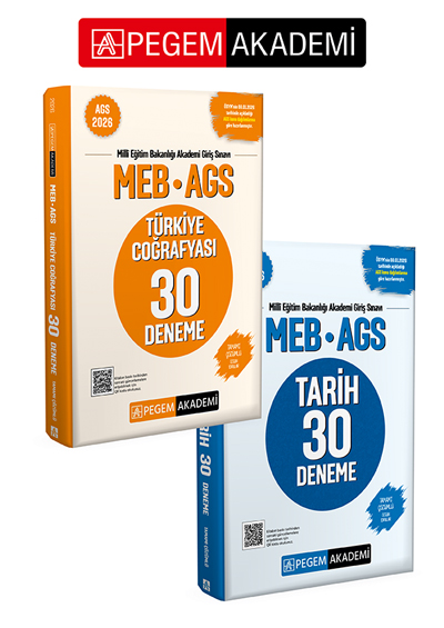PEGEM AKADEMİ 2026 MEB AGS Türkiye Coğrafyası 30 Deneme Tamamı Çözümlü + 2026 MEB AGS Tarih 30 Deneme Tamamı Çözümlü Seti (2.Kitap) PEGEM AKADEMİ 2026 MEB AGS Türkiye Coğrafyası 30 Deneme Tamamı Çözümlü + 2026 MEB AGS Tarih 30 Deneme Tamamı Çözümlü Seti (2.Kitap)
