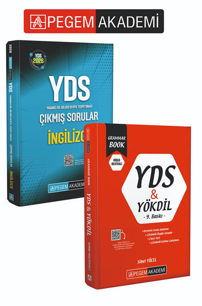 PEGEM AKADEMİ 2026 YDS İngilizce Çıkmış Sorular + YDS YÖKDİL Grammar Book Seti (2.Kitap) PEGEM AKADEMİ 2026 YDS İngilizce Çıkmış Sorular + YDS YÖKDİL Grammar Book Seti (2.Kitap)