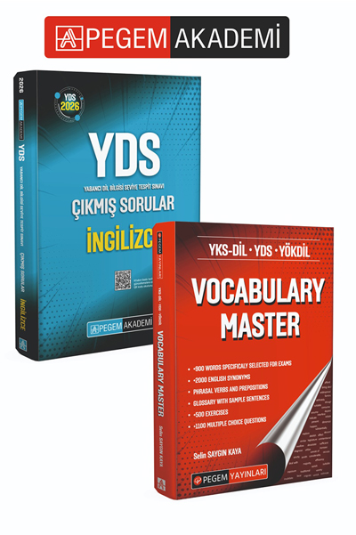 PEGEM AKADEMİ 2026 YDS İngilizce Çıkmış Sorular + YKS-DİL YDS YÖKDİL Vocabulary Master Seti (2.Kitap) PEGEM AKADEMİ 2026 YDS İngilizce Çıkmış Sorular + YKS-DİL YDS YÖKDİL Vocabulary Master Seti (2.Kitap)