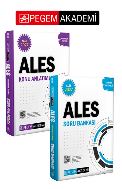 PEGEM AKADEMİ 2027 ALES Konu Anlatımlı (Video Ders Hediyeli)+ 2027 ALES Tamamı Çözümlü Soru Bankası Seti (2.Kitap) PEGEM AKADEMİ 2027 ALES Konu Anlatımlı (Video Ders Hediyeli)+ 2027 ALES Tamamı Çözümlü Soru Bankası Seti (2.Kitap)