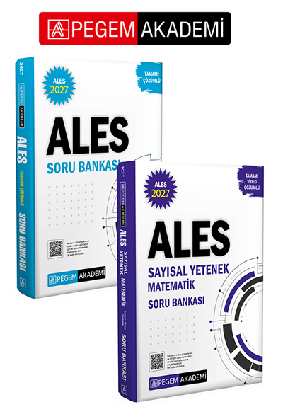 PEGEM AKADEMİ 2027 ALES Tamamı Çözümlü Soru Bankası + 2027 ALES Sayısal Yetenek Matematik Tamamı Video Çözümlü Soru Bankası Seti (2.Kitap) PEGEM AKADEMİ 2027 ALES Tamamı Çözümlü Soru Bankası + 2027 ALES Sayısal Yetenek Matematik Tamamı Video Çözümlü Soru Bankası Seti (2.Kitap)