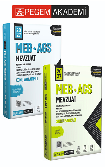 PEGEM AKADEMİ 2027 MEB-AGS Mevzuat Konu Anlatımlı + 2027 MEB-AGS Mevzuat Soru Bankası Seti (2.Kitap)