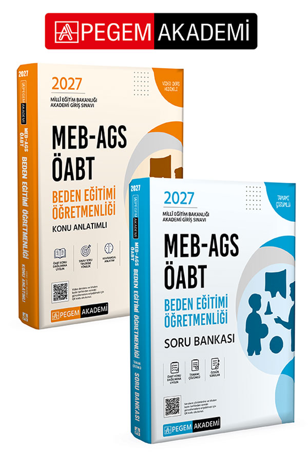 PEGEM AKADEMİ 2027 MEB AGS ÖABT Beden Eğitimi Öğretmenliği Konu Anlatımlı + 2027 MEB-AGS ÖABT Beden Eğitimi Öğretmenliği Soru Bankası Seti (2 Kitap)
