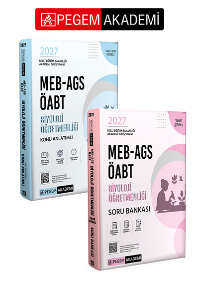 PEGEM AKADEMİ 2027 MEB-AGS ÖABT Biyoloji Öğretmenliği Konu Anlatımlı + 2027 MEB-AGS ÖABT Biyoloji Öğretmenliği Soru Bankası Seti (2.Kitap)