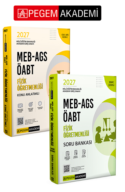 PEGEM AKADEMİ 2027 MEB-AGS ÖABT Fizik Öğretmenliği Konu Anlatımlı + 2027 MEB-AGS ÖABT Fizik Öğretmenliği Soru Bankası Seti (2.Kitap)