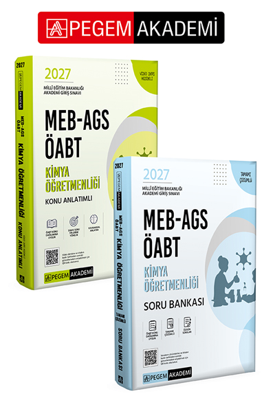 PEGEM AKADEMİ 2027 MEB-AGS ÖABT Kimya Öğretmenliği Konu Anlatımlı + 2027 MEB-AGS ÖABT Kimya Öğretmenliği Soru Bankası Seti (2.Kitap) PEGEM AKADEMİ 2027 MEB-AGS ÖABT Kimya Öğretmenliği Konu Anlatımlı + 2027 MEB-AGS ÖABT Kimya Öğretmenliği Soru Bankası Seti (2.Kitap)