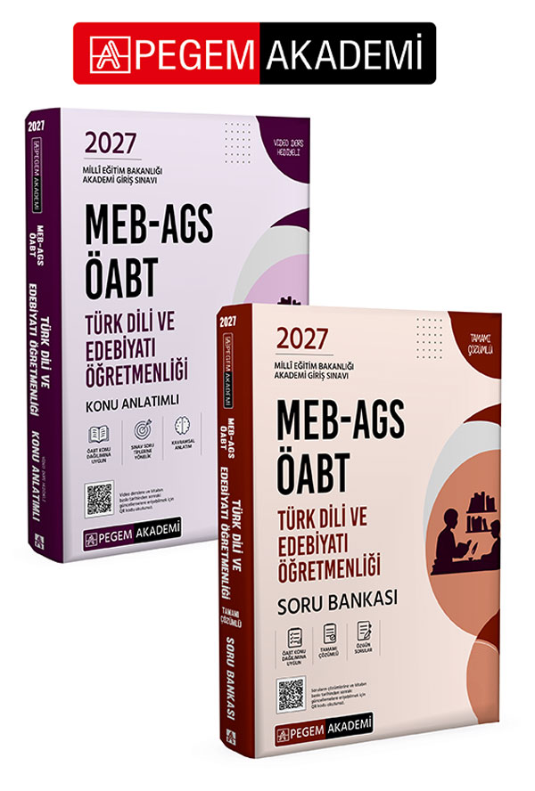 PEGEM AKADEMİ 2027 MEB-AGS ÖABT Türk Dili ve Edebiyatı Öğretmenliği Konu Anlatımlı + 2027 MEB-AGS ÖABT Türk Dili ve Edebiyatı Öğretmenliği Soru Bankası Seti (2 Kitap) PEGEM AKADEMİ 2027 MEB-AGS ÖABT Türk Dili ve Edebiyatı Öğretmenliği Konu Anlatımlı + 2027 MEB-AGS ÖABT Türk Dili ve Edebiyatı Öğretmenliği Soru Bankası Seti (2 Kitap)