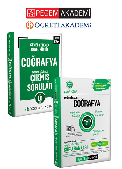 PEGEM AKADEMİ Ezberbozan KPSS GY. GK. Coğrafya Soru Bankası + Coğrafya Çıkmış Sorular (2.Kitap) PEGEM AKADEMİ Ezberbozan KPSS GY. GK. Coğrafya Soru Bankası + Coğrafya Çıkmış Sorular (2.Kitap)