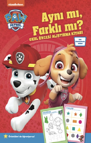 Paw Patrol Aynı mı, Farklı mı? Okul Öncesi Alıştırma Kitabı Paw Patrol Aynı mı, Farklı mı? Okul Öncesi Alıştırma Kitabı