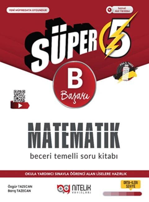 Süper 5.Sınıf Matematik B Başarı Beceri Temelli Soru Kitabı Süper 5.Sınıf Matematik B Başarı Beceri Temelli Soru Kitabı