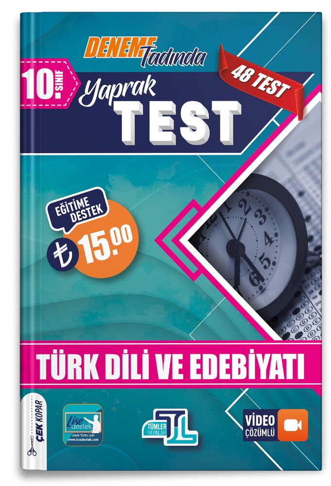 Tümler Yayınları 10. Sınıf Türk Dili ve Edebiyatı Yaprak Test Tümler Yayınları 10. Sınıf Türk Dili ve Edebiyatı Yaprak Test