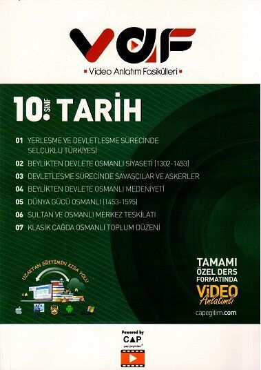 Vaf Yayınları 10. Sınıf Tarih Video Anlatım Fasikülleri Vaf Yayınları 10. Sınıf Tarih Video Anlatım Fasikülleri
