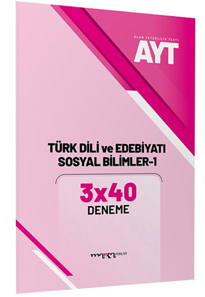 YKS AYT Türk Dili ve Edebiyatı Sosyal Bilimler-1 3x40 Deneme