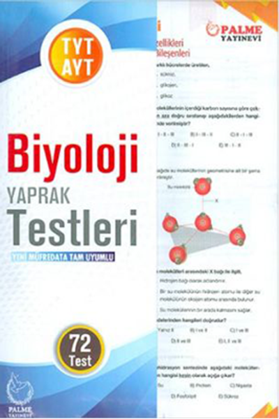 YKS TYT - AYT Biyoloji Yaprak Testleri ( 72 Test )