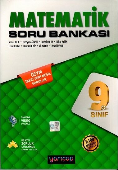 YarıÇap Yayınları 9. Sınıf Matematik Soru Bankası