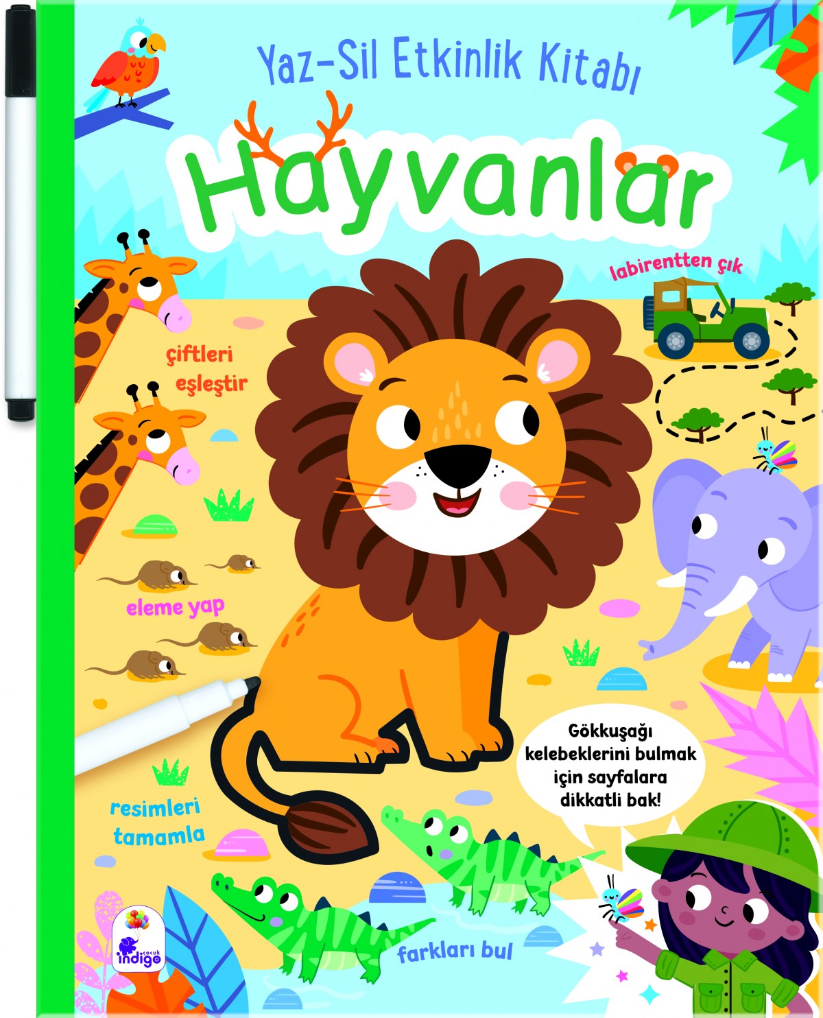 Yaz-Sil Etkinlik Kitabı – Hayvanlar (Kalemli) Yaz-Sil Etkinlik Kitabı – Hayvanlar (Kalemli)