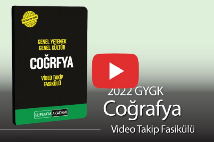 2022 KPSS Genel Yetenek Genel Kültür Coğrafya Video Takip Fasikülü + (Video Dersler Hediye!)