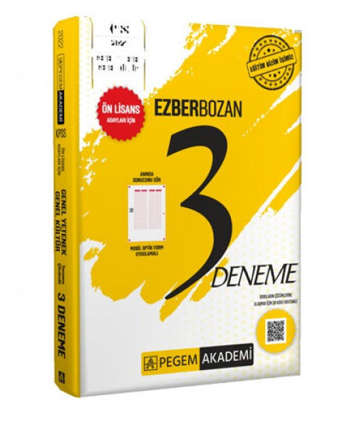 2022 KPSS Önlisans Genel Kültür Genel Yetenek Ezberbozan 3 Deneme