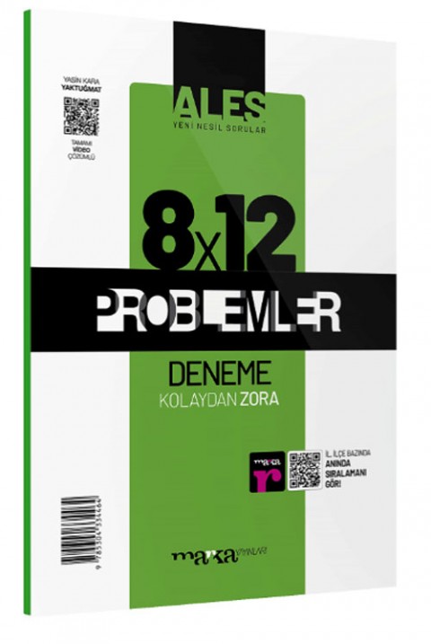 ALES Yeni Nesil 8x12 Tamamı Video Çözümlü Problemler Deneme