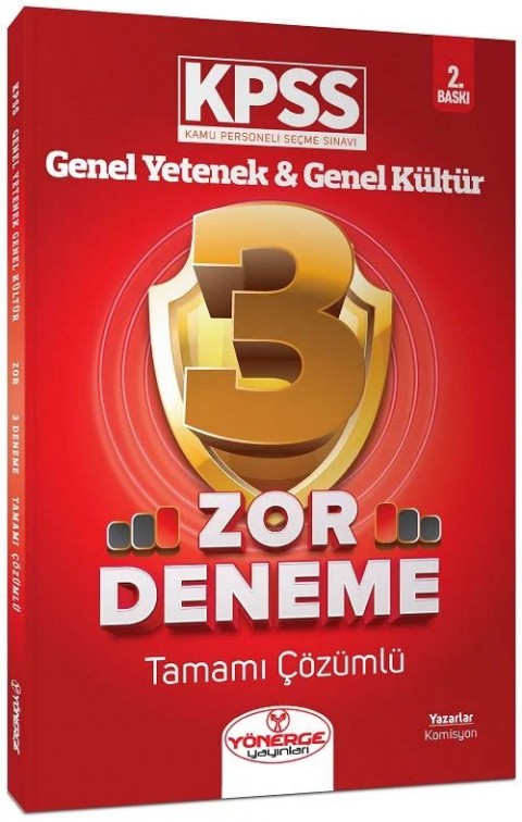 KPSS Genel Yetenek Genel Kültür Zor 3 Deneme Çözümlü