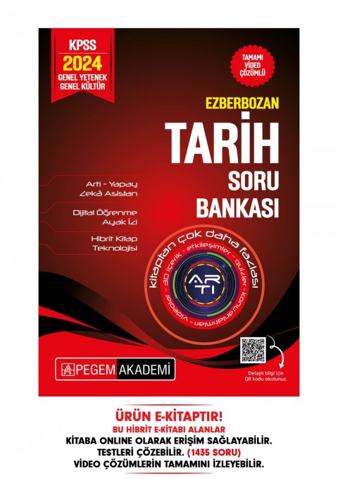 2024 Ezberbozan KPSS Genel Yetenek Genel Kültür Tarih Soru Bankası Hibrit E-Kitap