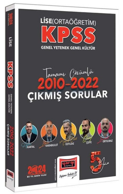 2024 KPSS GY-GK Lise (Ortaöğretim) Tamamı Çözümlü 2010-2022 Çıkmış Sorular