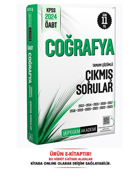 2024 ÖABT Coğrafya Öğretmenliği Çıkmış Sorular E-Kitap